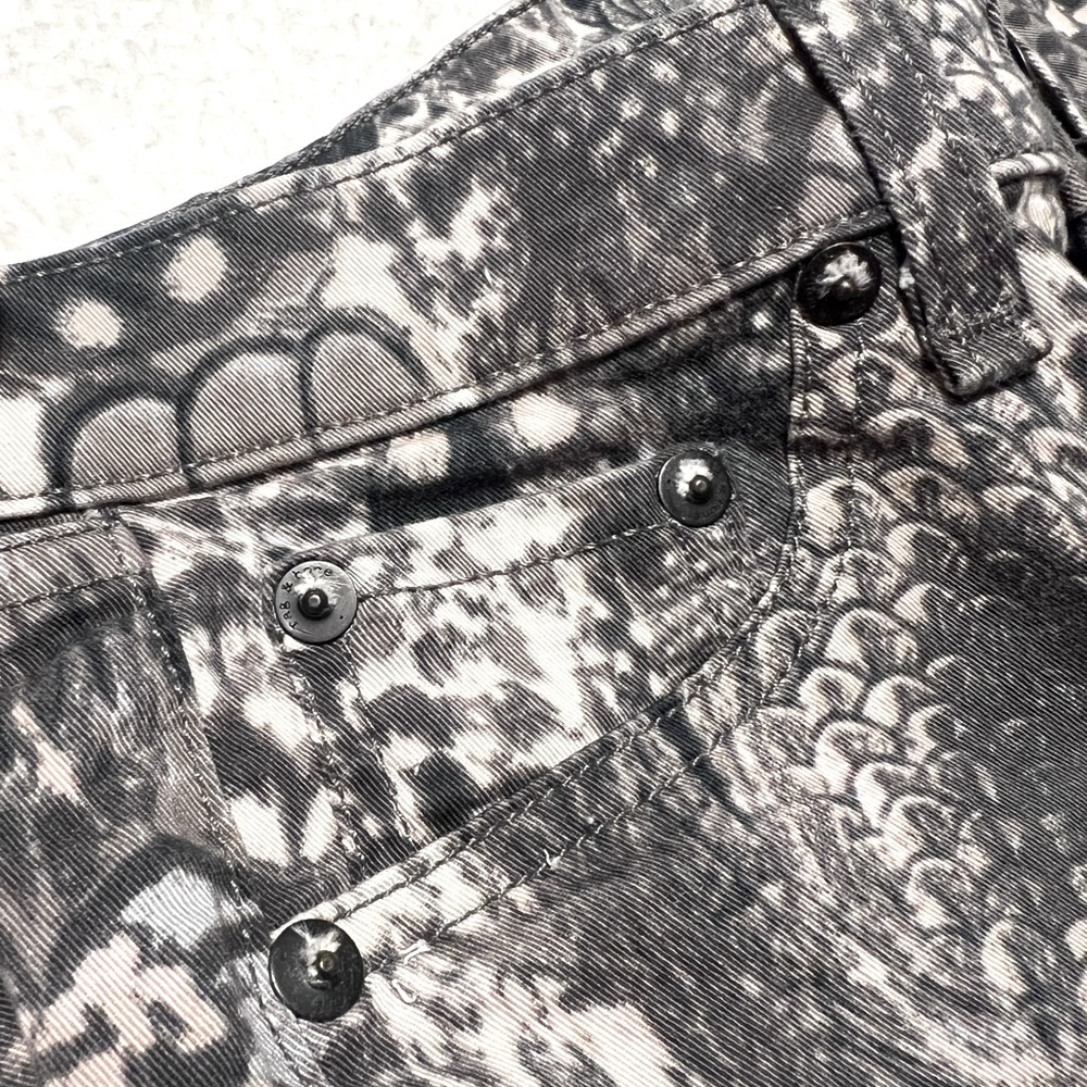 Rag & Bone Gray Tan Feather Snakeskin Print Skinny Jean Leggings - Size 24 - Picture 6 of 8